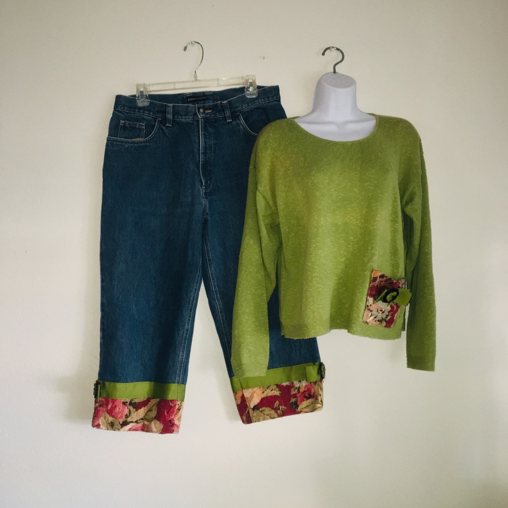 Matching outfit. Jeans size 14.Sweater size large